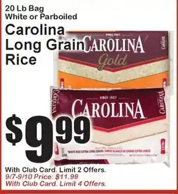 Super Fresh Carolina long grain rice offer