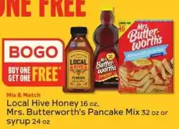 Winn Dixie Local Hive Honey, Mrs. Butterworth's Pancake Mix or Syrup offer