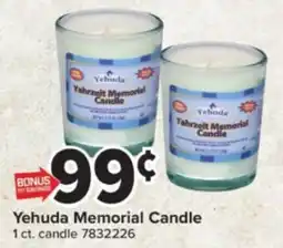 Giant Food Yehuda memorial candle offer