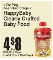 Super Fresh HappyBaby Clearly Crafted Baby Food offer