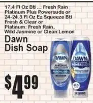 Super Fresh Dawn dish soap offer