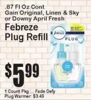 Super Fresh Febreze Plug Refill offer