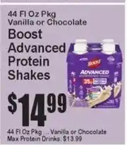 Super Fresh Boost Advanced Protein Shakes offer
