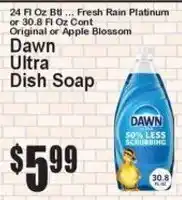 Super Fresh Dawn ultra dish soap offer