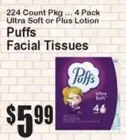 Super Fresh Puffs Facial Tissues offer