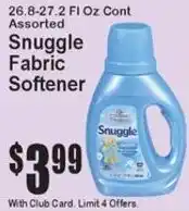 Super Fresh Snuggle Fabric Softener offer