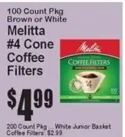 Super Fresh Melitta #4 Cone Coffee Filters offer