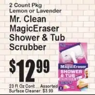 Super Fresh Mr. Clean MagicEraser Shower & Tub Scrubber offer