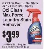 Super Fresh Oxi Clean Max Force Laundry Stain Remover offer