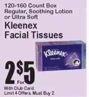 Super Fresh Kleenex Facial Tissues offer