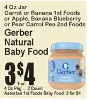 Super Fresh Gerber natural baby food offer