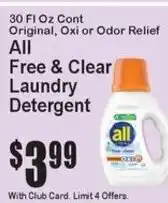 Super Fresh All Free & Clear Laundry Detergent offer