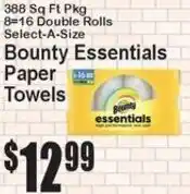 Super Fresh Bounty Essentials Paper Towels offer