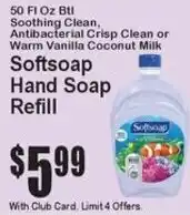 Super Fresh Softsoap hand soap refill offer