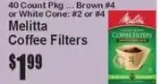 Super Fresh Melitta Coffee Filters offer