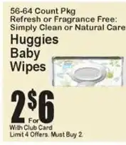 Super Fresh Huggies baby wipes offer