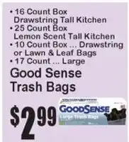 Super Fresh Good Sense Trash Bags offer