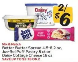 Winn Dixie Better Butter Spread, Jus-Rol Puff Pastry or Daisy Cottage Cheese offer