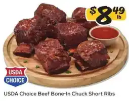 Winn Dixie Usda choice beef bone-in chuck short ribs offer
