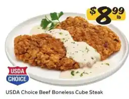 Winn Dixie Usda Choice Beef Boneless Cube Steak offer