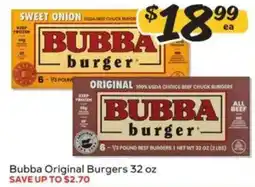 Winn Dixie Bubba Original Burgers offer
