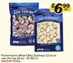 Winn Dixie Fisherman's Wharf bay scallops or raw shrimp offer