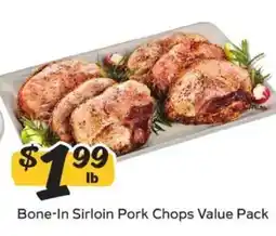 Winn Dixie Bone-In Sirloin Pork Chops Value Pack offer