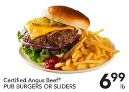 Pete's Fresh Market Certified Angus Beef Pub Burgers Or Sliders offer