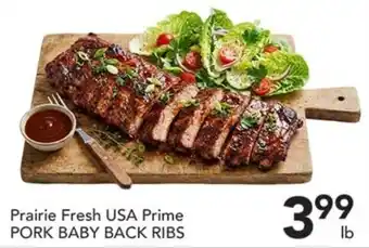Pete's Fresh Market Prairie Fresh USA Prime Pork Baby Back Ribs offer