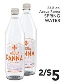 Pete's Fresh Market Acqua Panna spring water offer