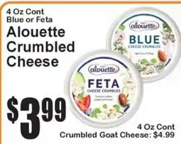 Super Fresh Alouette crumbled cheese offer