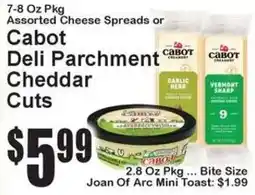 Super Fresh Cabot Deli Parchment Cheddar Cuts offer