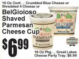 Super Fresh BelGioioso shaved parmesan cheese cup offer