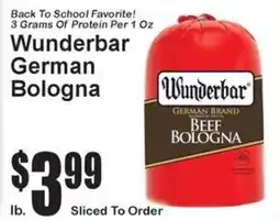 Super Fresh Wunderbar German Bologna offer