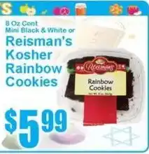 Super Fresh Reisman's Kosher Rainbow Cookies offer