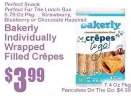 Super Fresh Bakerly individually wrapped filled crepes offer