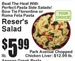 Super Fresh Reser's Salad offer