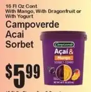 Super Fresh Campoverde Acai Sorbet offer