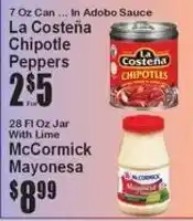 Super Fresh La Costeña Chipotle Peppers offer