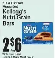 Super Fresh Kellogg's Nutri-Grain Bars offer