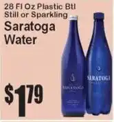 Super Fresh Saratoga Water offer