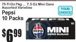 Super Fresh Pepsi mini zero sugar offer