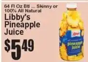 Super Fresh Libby's Pineapple Juice offer