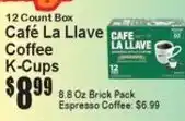Super Fresh Cafe La Llave coffee k-cups offer