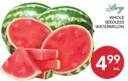 Pete's Fresh Market Large whole seedless watermelon offer