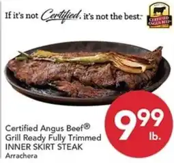 Pete's Fresh Market Certified Angus Beef Grill Ready Fully Trimmed Inner Skirt Steak offer