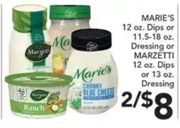 Pete's Fresh Market Marie's dips or dressing or Marzetti dips or dressing offer