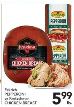 Pete's Fresh Market Eckrich pepperoni or Kretschmar chicken breast offer