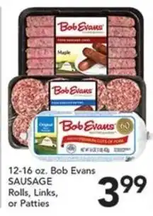 Pete's Fresh Market Bob Evans sausage rolls, links, or patties offer