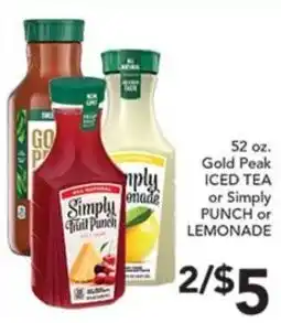 Pete's Fresh Market Simply Fruit Punch or Simply Lemonade offer